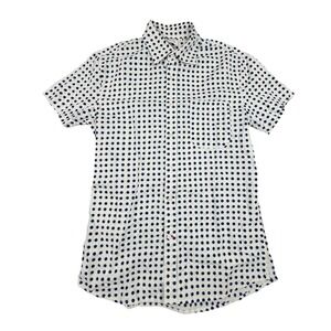 Gustin Shibori Dye Japanese dots 100% Cotton Short Sleeve Shirt Size M